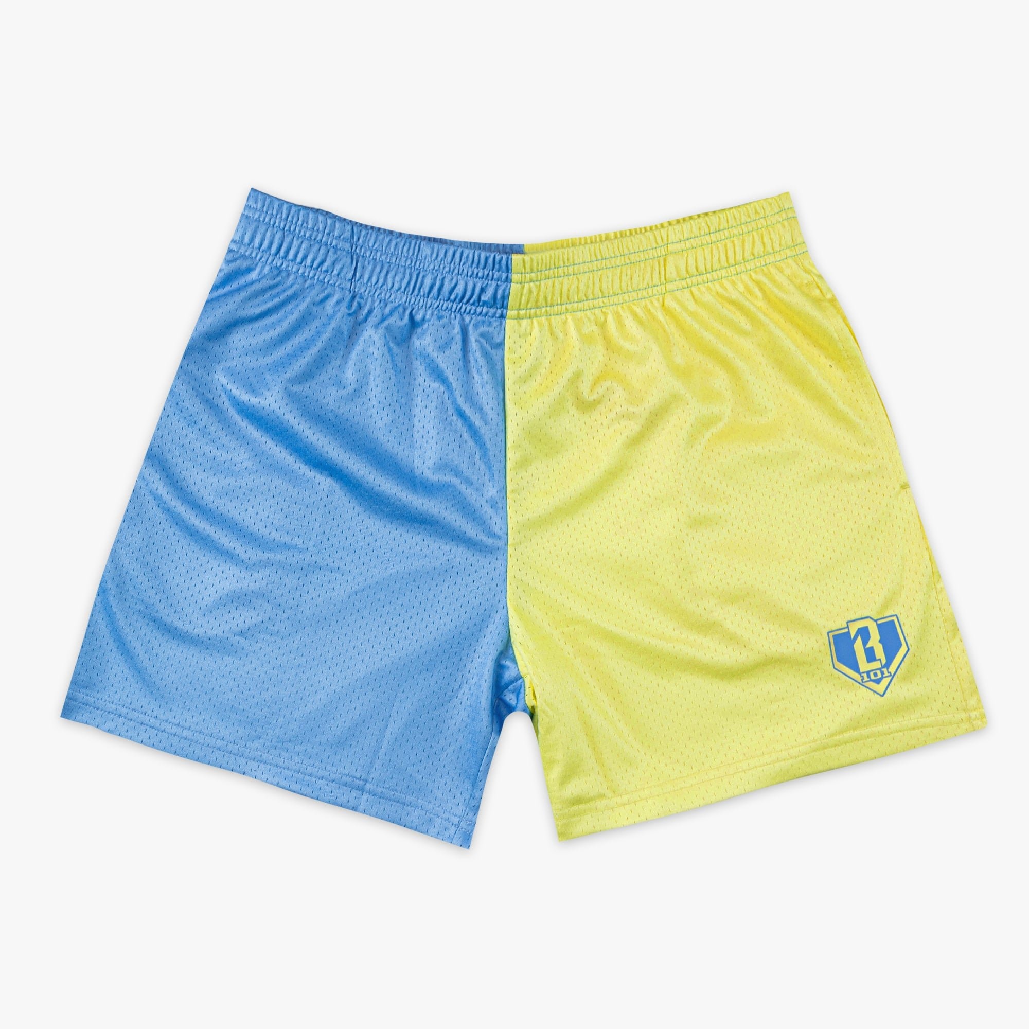 Easter Elite Shorts - Colorblock Mesh Baseball Shorts with Pockets 5" Inseam